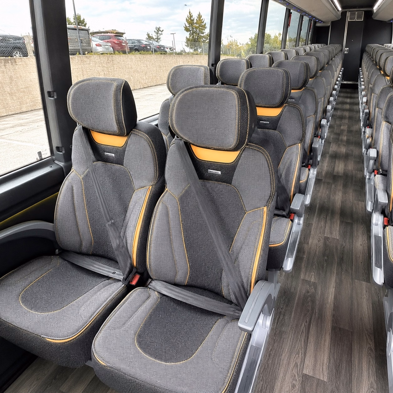 waco charter bus rental interior